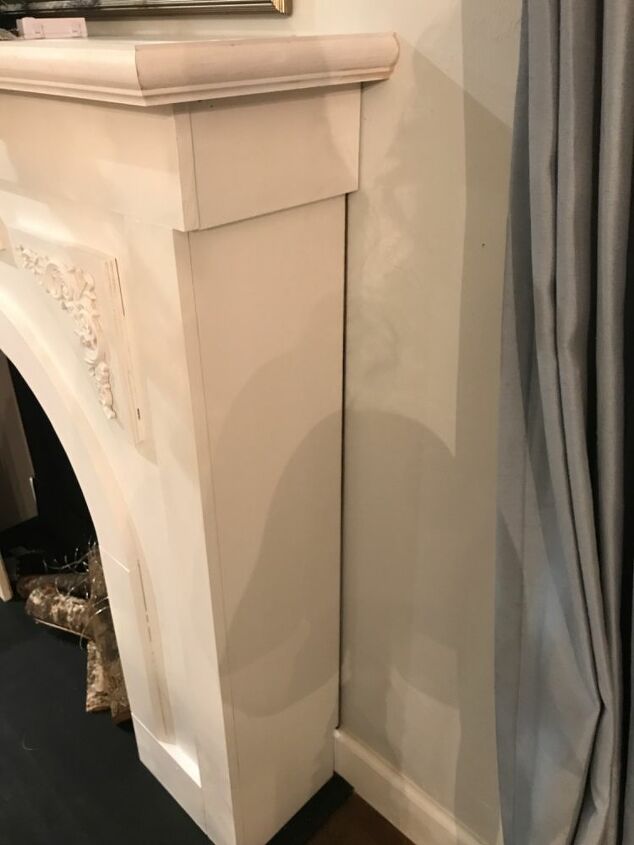 faux arched christmas fireplace