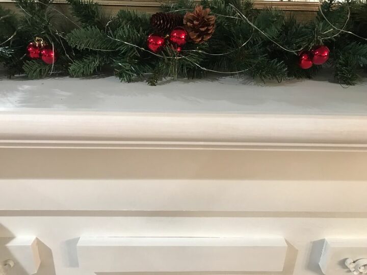 faux arched christmas fireplace