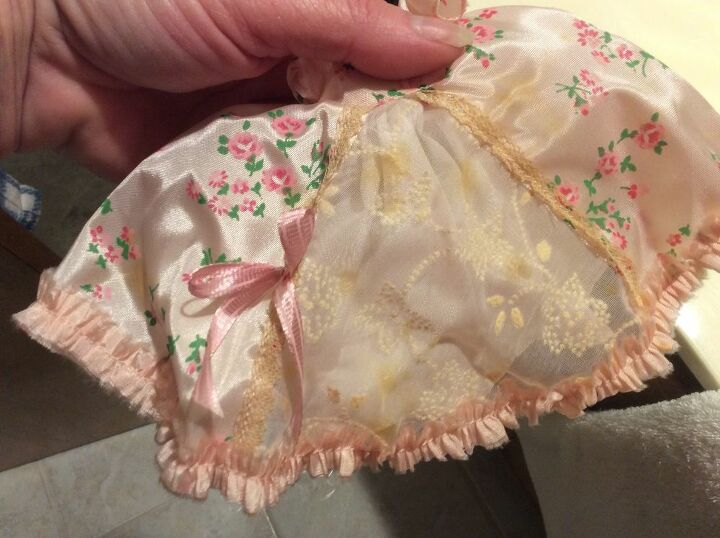 q cleaning vintage doll dress