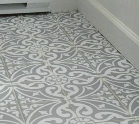 Updating a Bathroom Floor With Tile Stickers