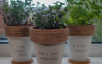  Vasos de ervas DIY com trocadilhos de vasos de terracota