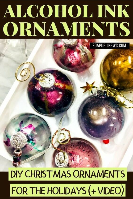 diy alcohol ink ornaments easy diy ornaments for the holidays