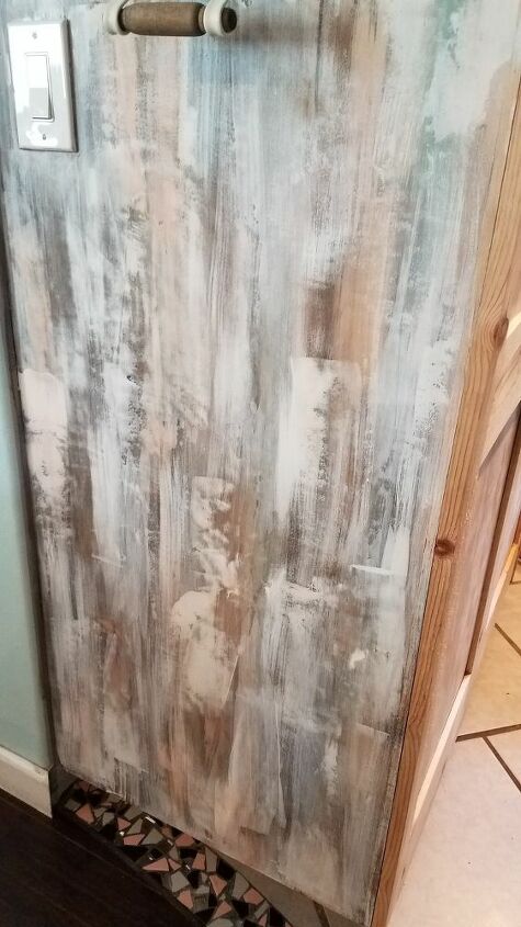 rustic layered paint pantry