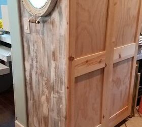 rustic layered paint pantry