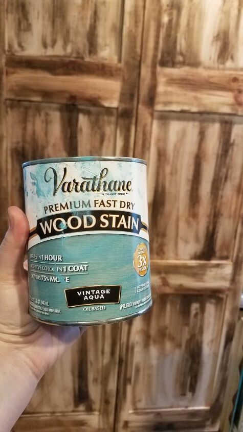 rustic layered paint pantry