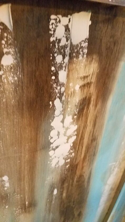 rustic layered paint pantry