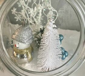 snowy christmas in a jar