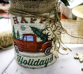 rustic farmhouse tin can christmas craft