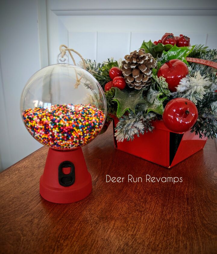 s 25 unconventional christmas ornament ideas for 2019, Vintage gumball machine ornament