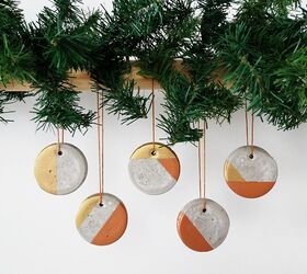 s 25 unconventional christmas ornament ideas for 2019, Christmas concrete ornaments
