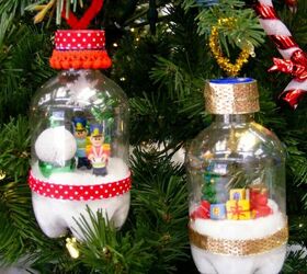 s 25 unconventional christmas ornament ideas for 2019, Christmas ornaments out of recycled plastic bottles