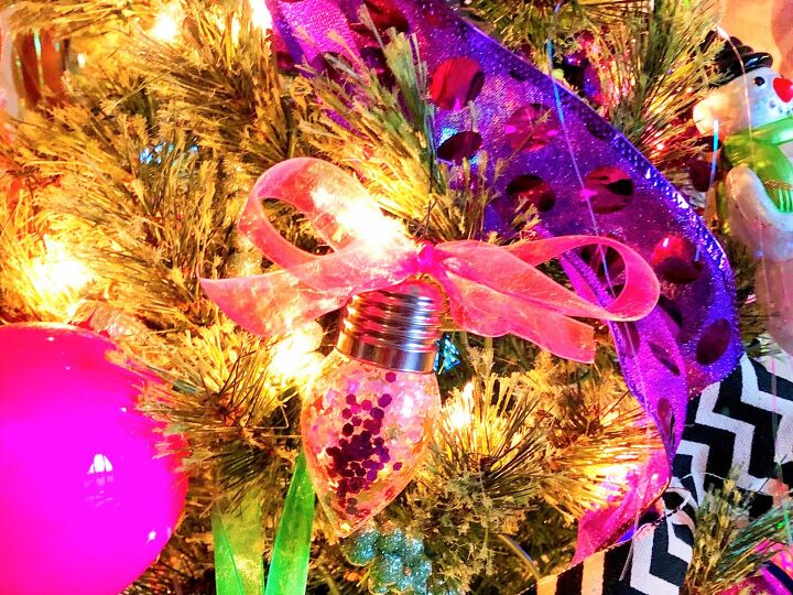 s 25 unconventional christmas ornament ideas for 2019, Iridescent confetti ornaments
