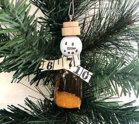 s 25 unconventional christmas ornament ideas for 2019, Bottle snowmen ornaments