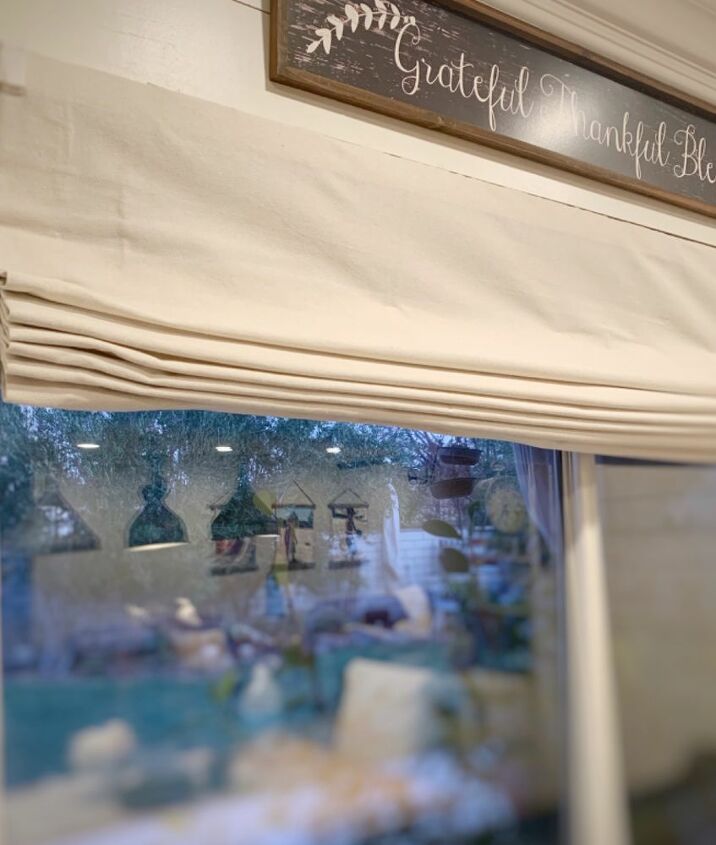 easy diy roman shades, Drop Cloth Roman Shades