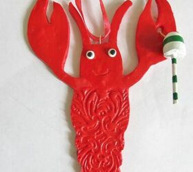 cheerful lobster to celebrate christmas