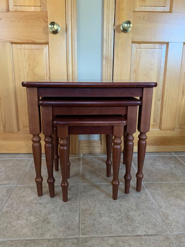 refurbished farmhouse style nesting tables