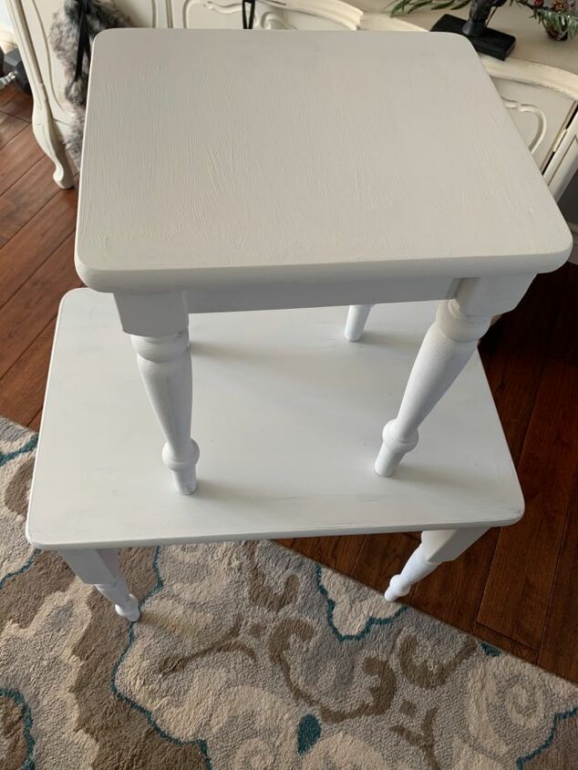 refurbished farmhouse style nesting tables
