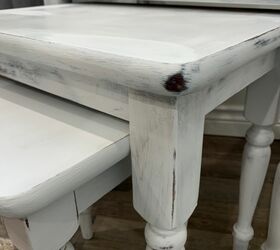 refurbished farmhouse style nesting tables