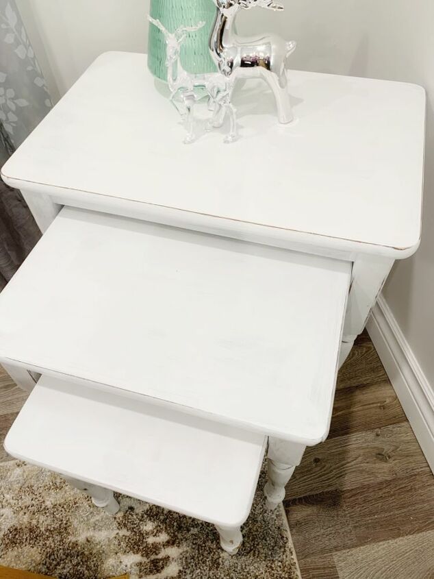 refurbished farmhouse style nesting tables