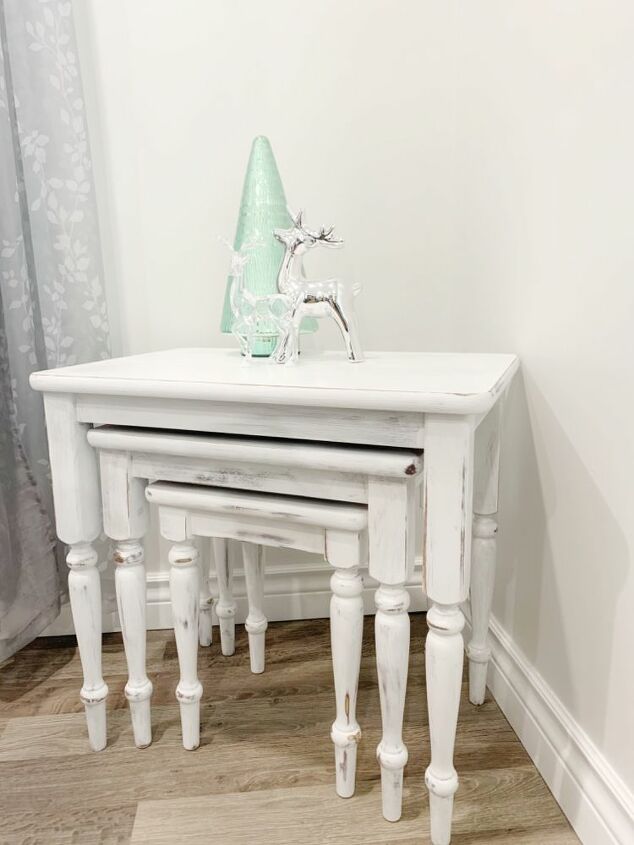 refurbished farmhouse style nesting tables