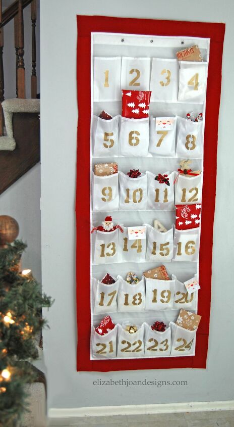 s 10 fun advent calendars the whole family can enjoy, Advent Calendar From a Shoe Organizer