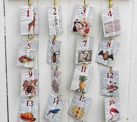 s 10 fun advent calendars the whole family can enjoy, Upcycled Old Dictionary Advent Calendar