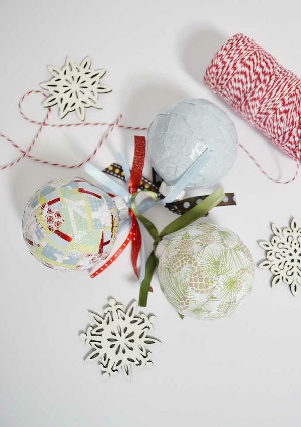 s 6 stunning ways you can transform plain christmas ball ornaments, Mod Podge Ornaments