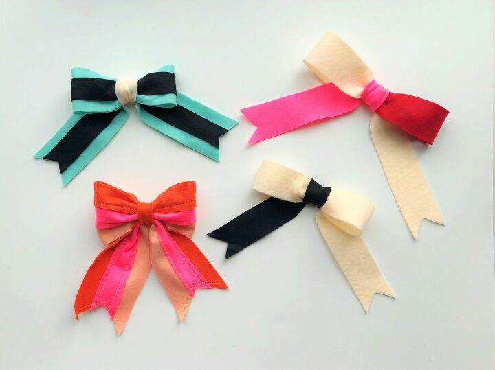 easy colorful felt bows