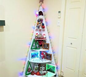 Cómo hacer un estante de esquina para el árbol de Navidad