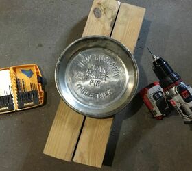 diy vintage pie tin clock