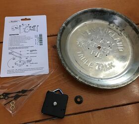 diy vintage pie tin clock