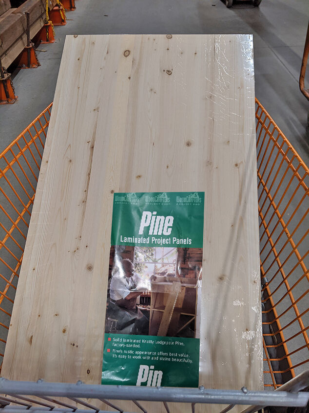 old sewing cabinet gets re purposed, Pine for new top