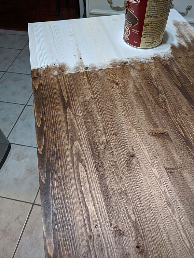 old sewing cabinet gets re purposed, Dark walnut stain