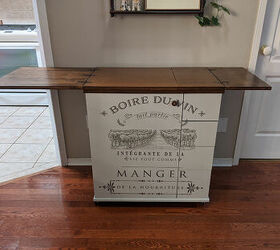 old sewing cabinet gets re purposed