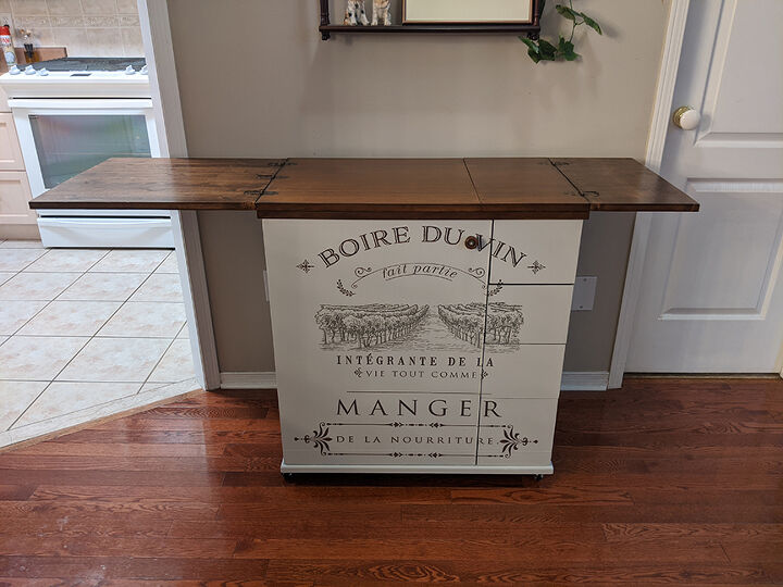 old sewing cabinet gets re purposed