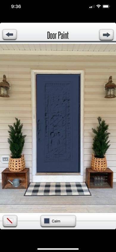 pntalo de azul pintar mi puerta de entrada y decorar con vegetacin