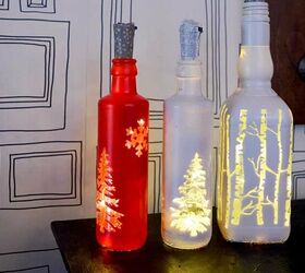 s 17 ways people are repurposing items to make christmas decor, Upcylced Christmas Bottles