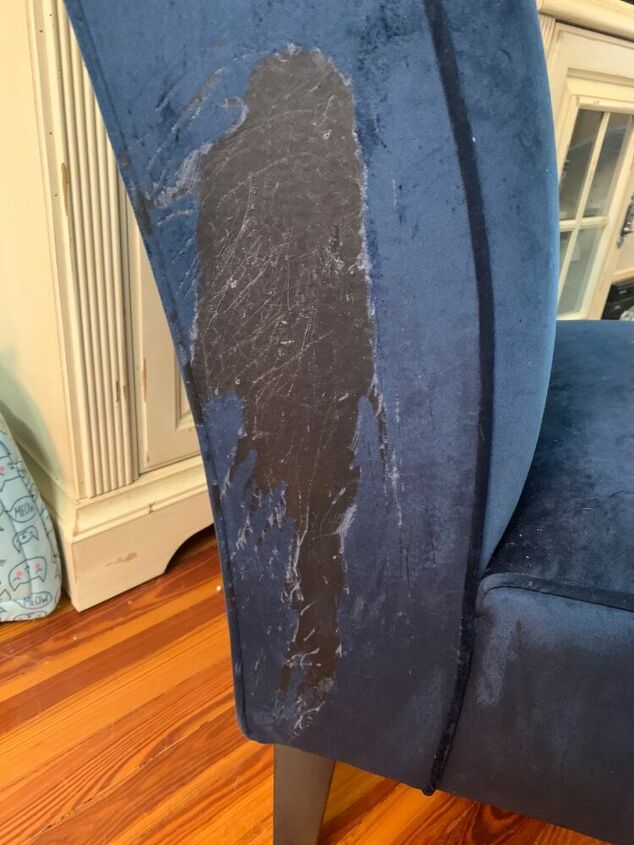 q how do i remove melted wax from my velvet chair