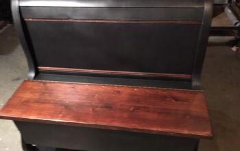 A Sleigh Bed Repurposed Into a Bench.