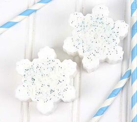 glitter snowflake soap