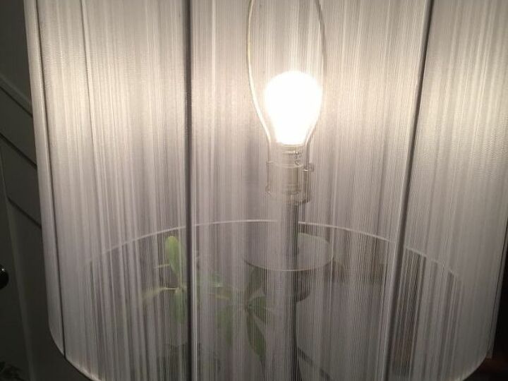 q how to disguise the innards of lamp hardware