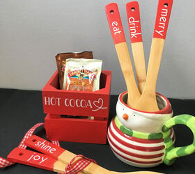 Painted Wooden Spoons and Mini Crate Gift
