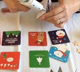 how to make a christmas ornament from mini cards