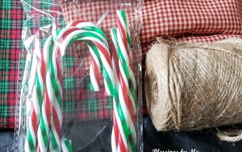 Adornos navideños primitivos de bastón de caramelo