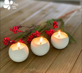 easy round cement christmas candles