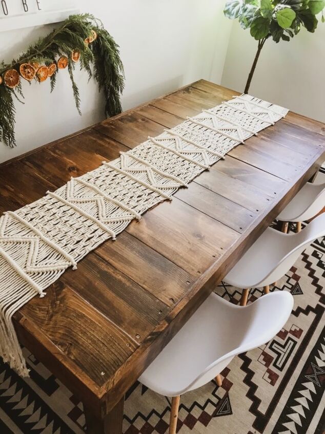 wood banquet table