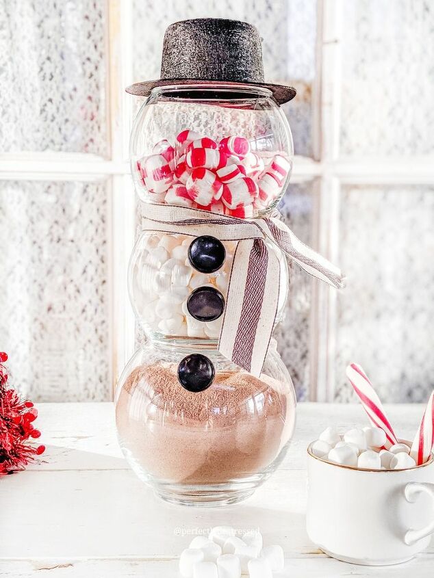 diy snowman cocoa jars