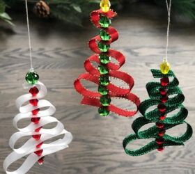 ribbon christmas tree ornaments