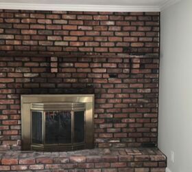 how to apply german schmear to give your brick fireplace a new look