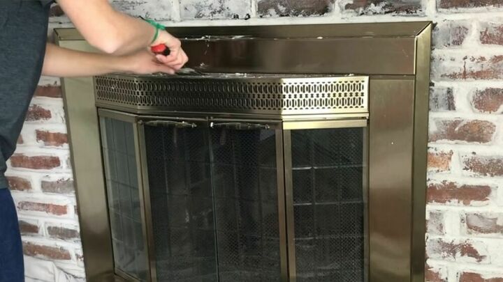 how to apply german schmear to give your brick fireplace a new look